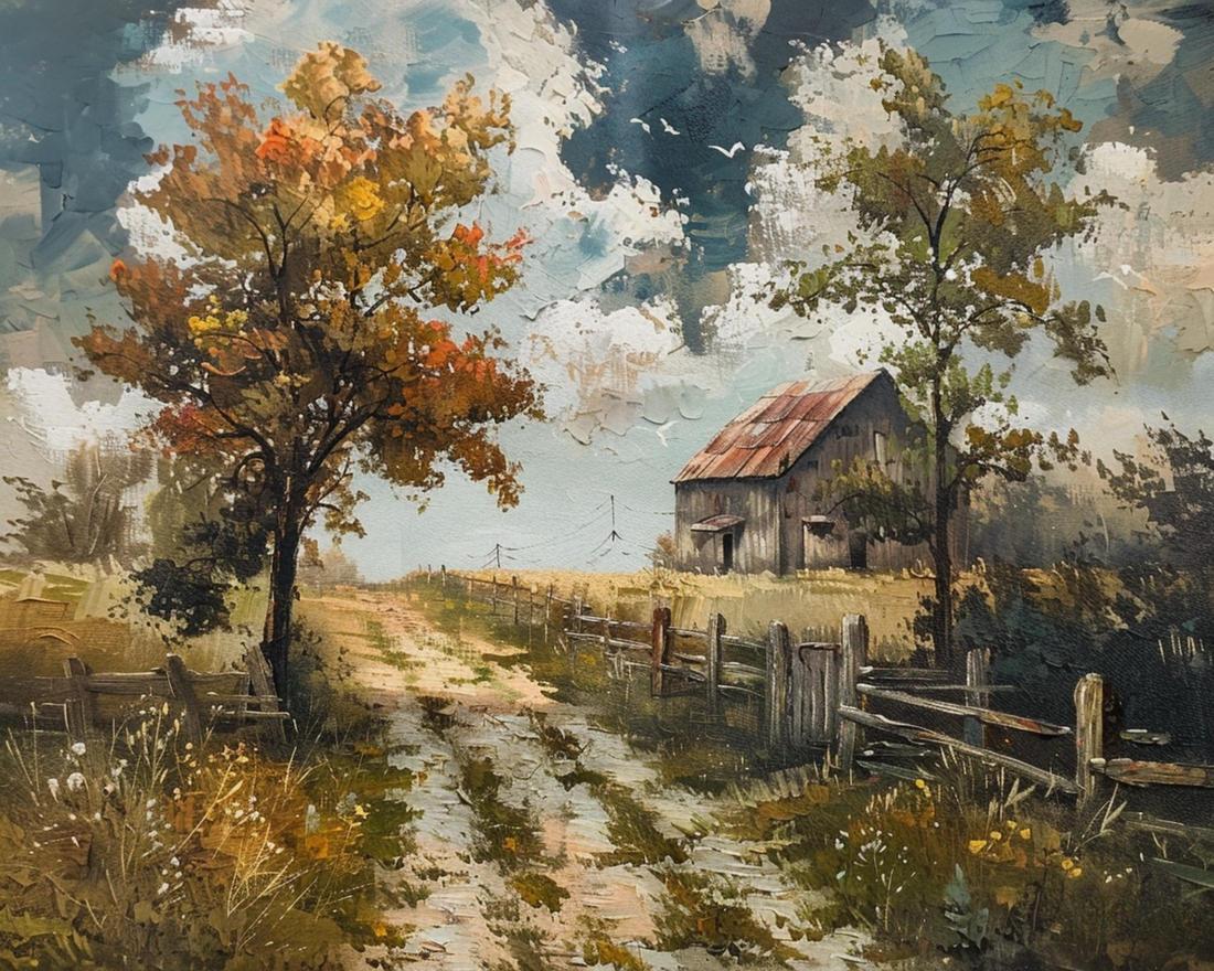 farmhouse scene